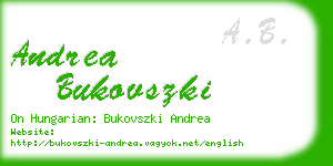 andrea bukovszki business card